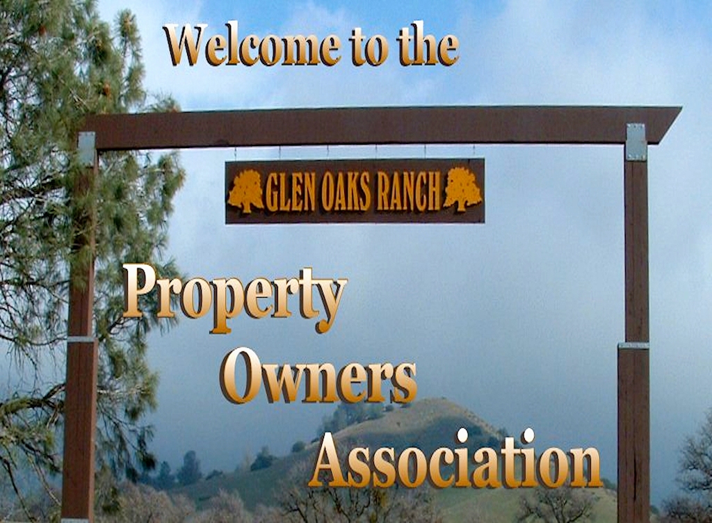 Welcome to the Glen Oaks Ranch Property Owners Association website.